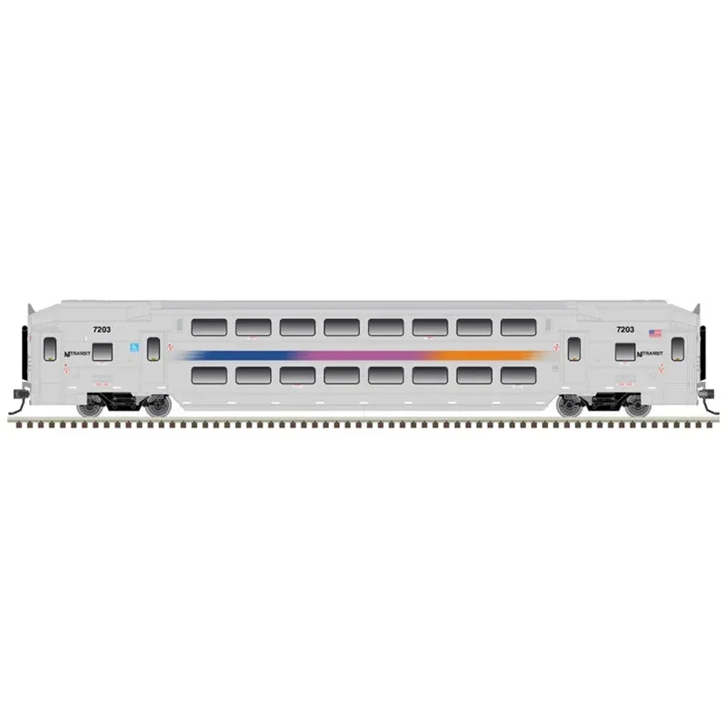 N Scale Atlas Master Multi-Level Trailer with Toilet NJ Transit #7203 - 50006626