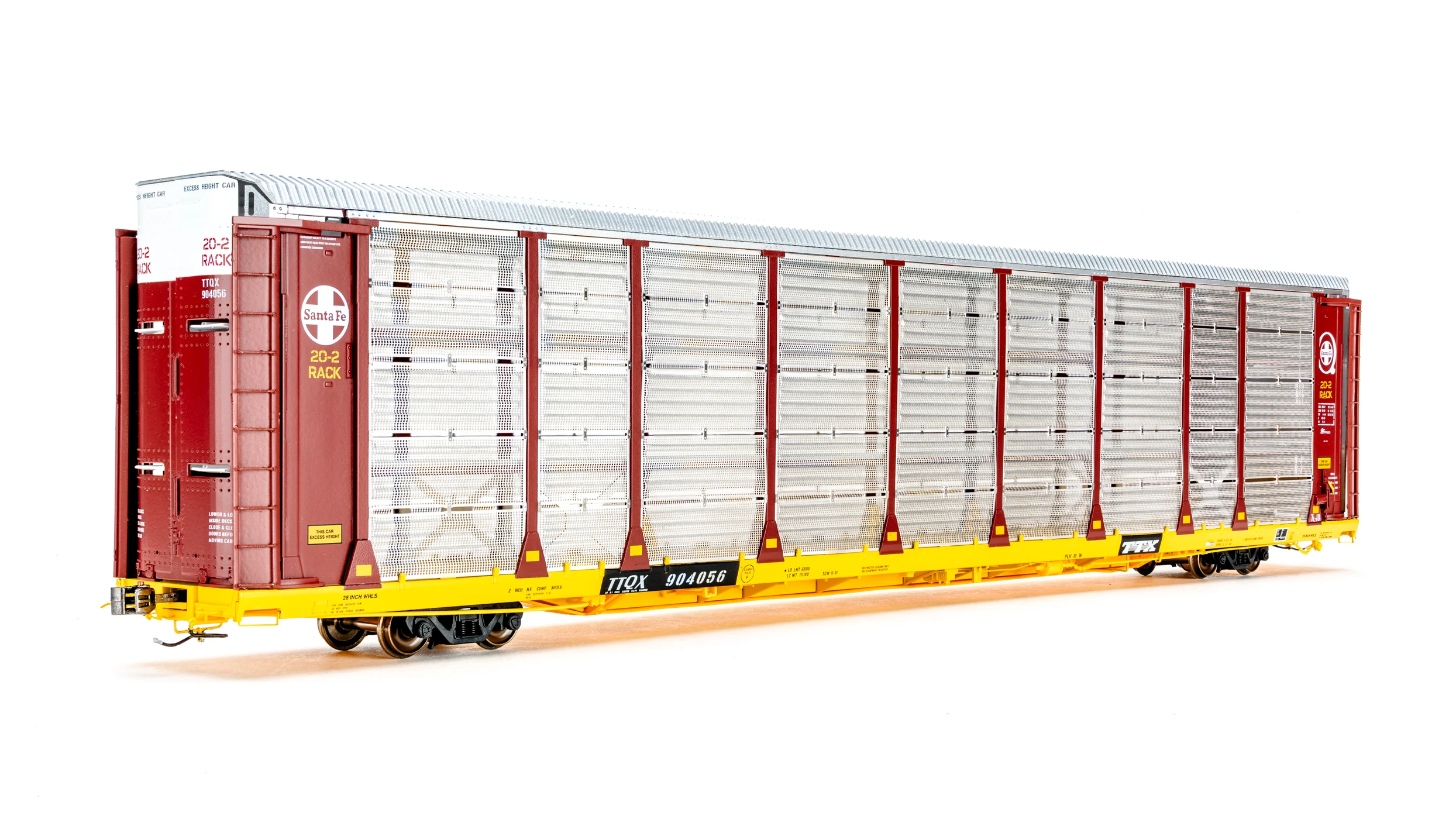Class One Model Works HO Scale Santa Fe TTQX 800514 Thrall 20-2 Autorack Type A