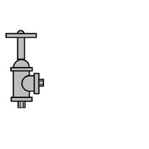 Plastruct 1/4" Gray Butyrate Angle Valve for TB-8 (5 per pack))