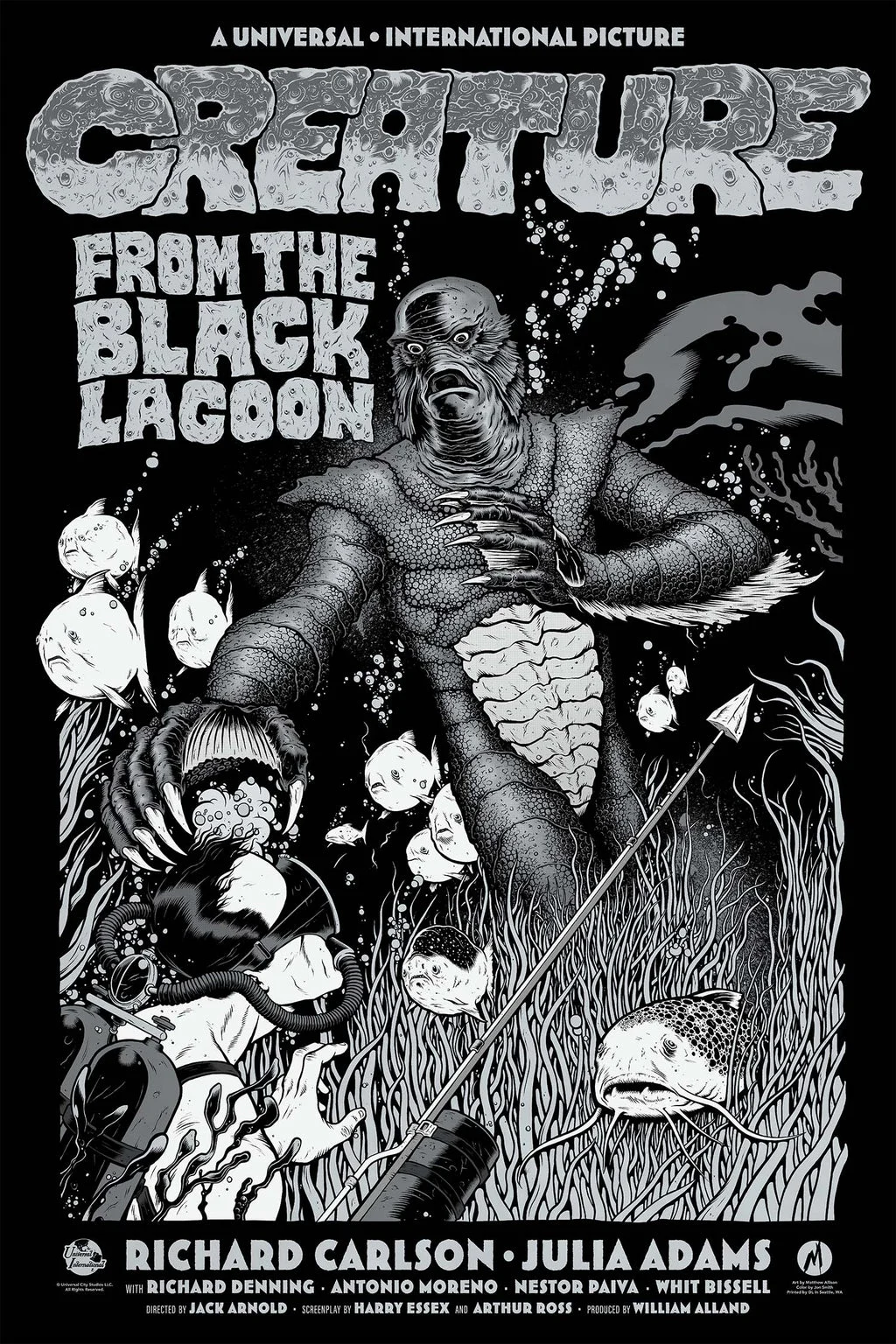 Creature from the Black Lagoon Variant Poster - Matthew Allison