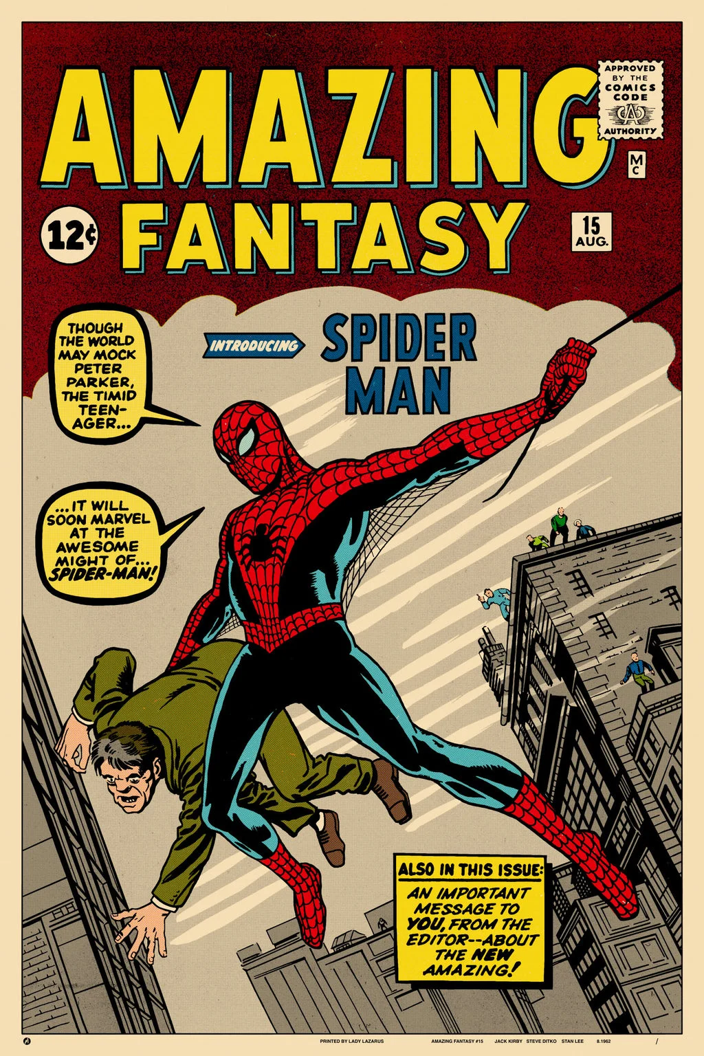 Amazing Fantasy #15 Poster - Jack Kirby