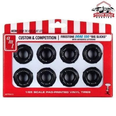 Amt Models 1/25 Firestone Drag 500 Big Slicks Tire Pack (8)