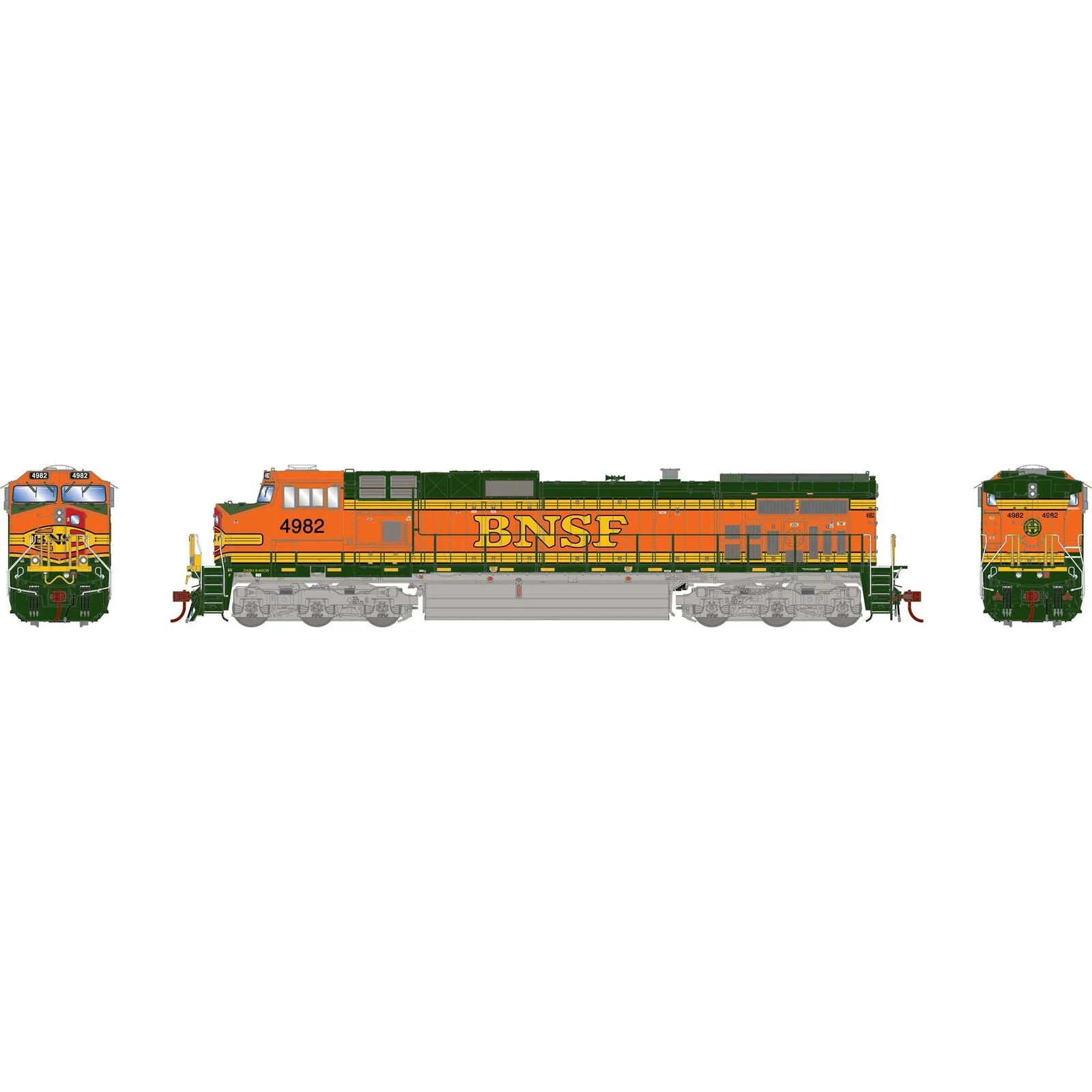 Athearn Genesis HO Scale BNSF 4982 Dash 9-44CW