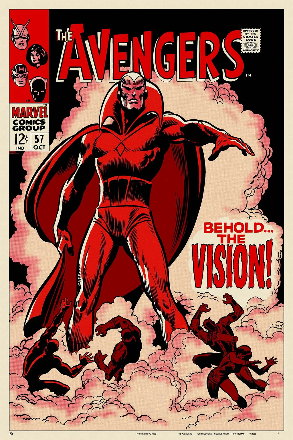 The Avengers #57 Poster - John Buscema