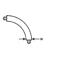 Plastruct 3/16" White Butyrate 5 Diameter Bend for TB-6 (5 per pack)