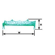 Plastruct HO gauge Polystyrene Wrought Iron Bench (2 per pack)