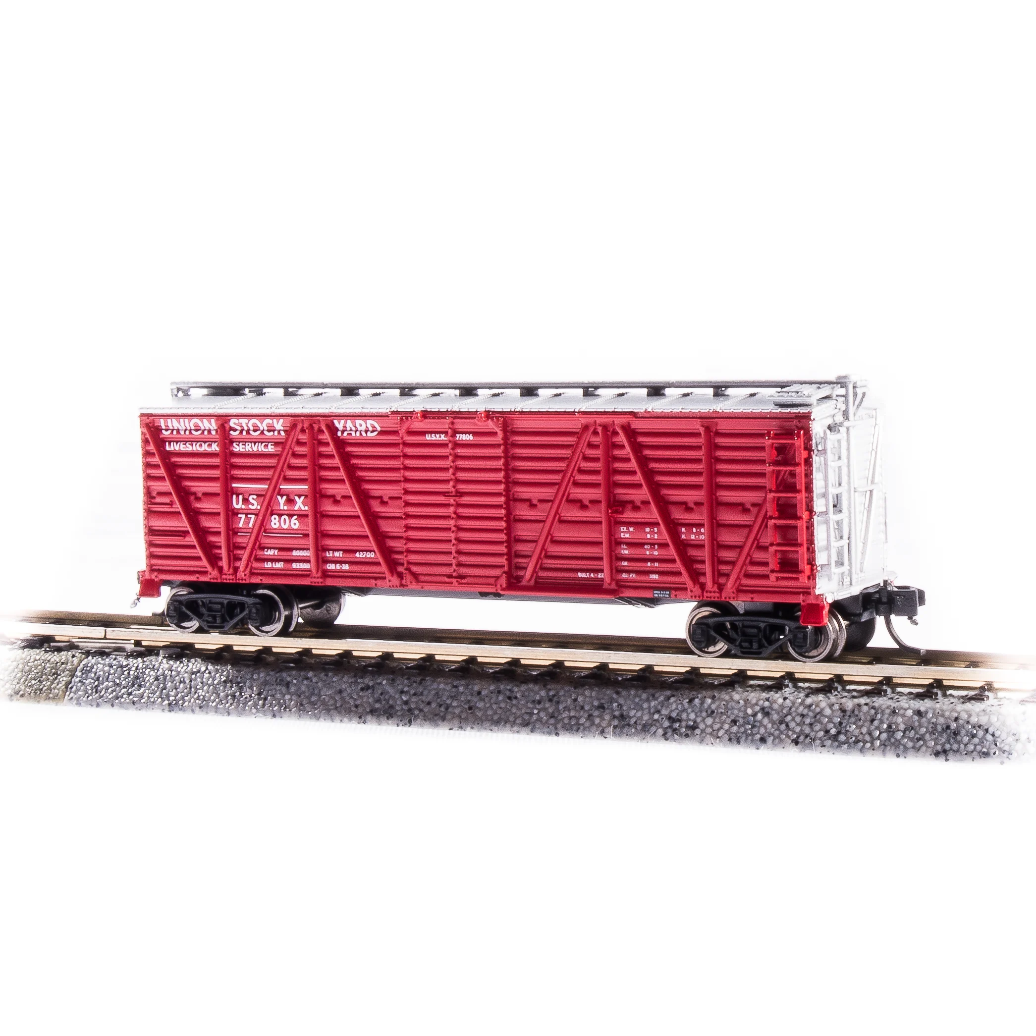Broadway Limited N K7a Stock Car Union Stock Yards w/Cattle Sounds
