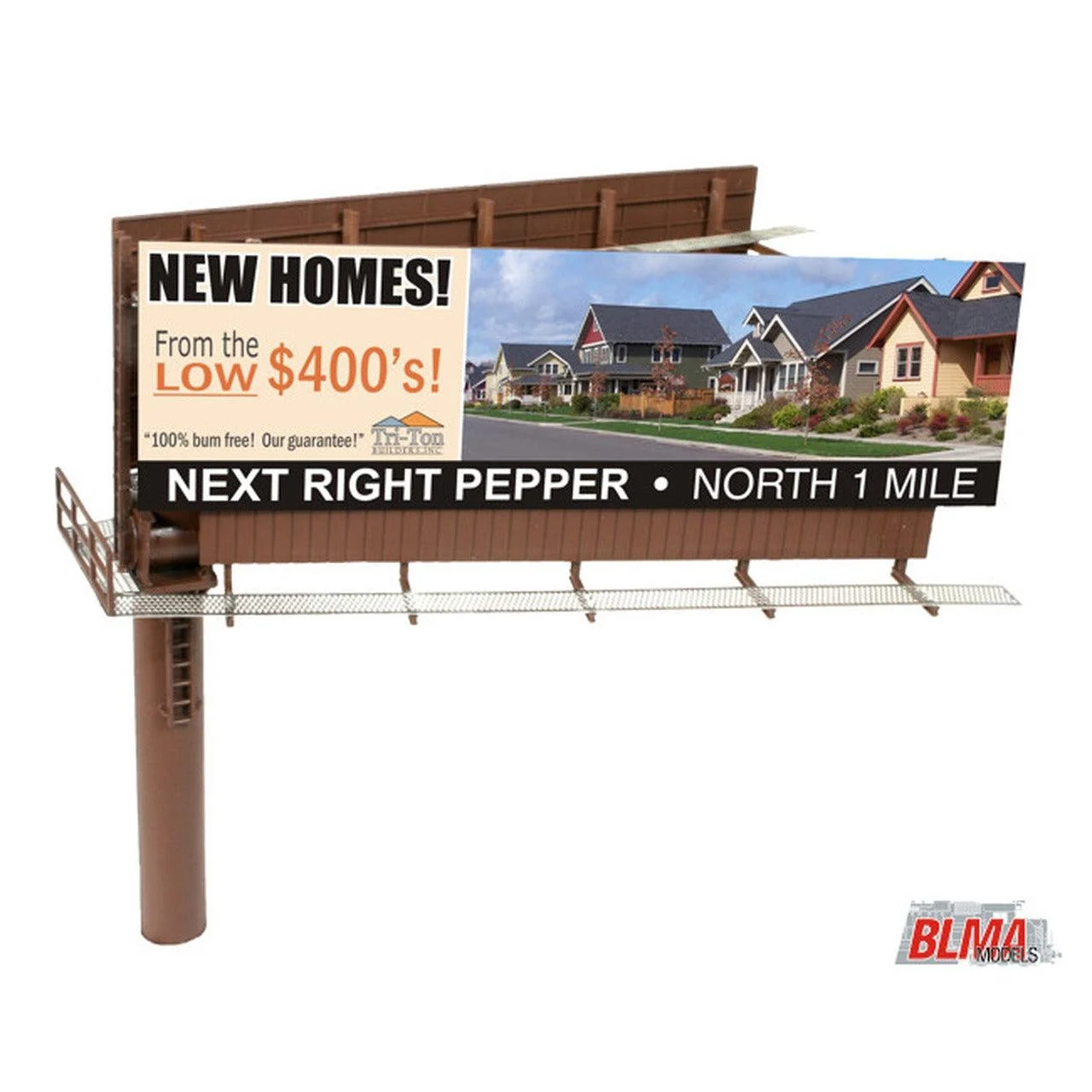 BLMA N Scale Modern Dual-Sided Billboard w/ Ads BLM520