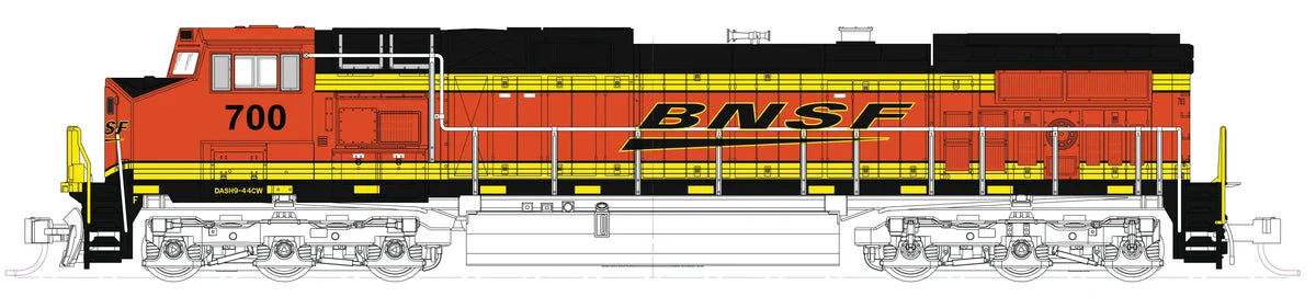 N KATO BNSF Swoosh w/Pre-Installed DCC + Sound #700