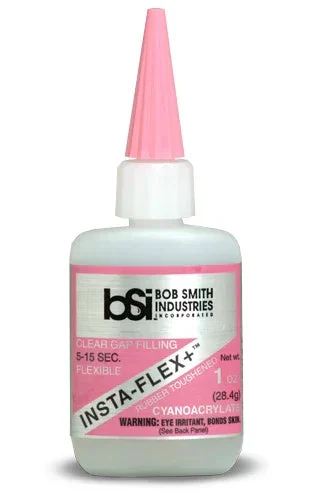 Bob Smith Industries Insta-Flex Clear Rubber-Toughened Pink Glue 1 Oz 120
