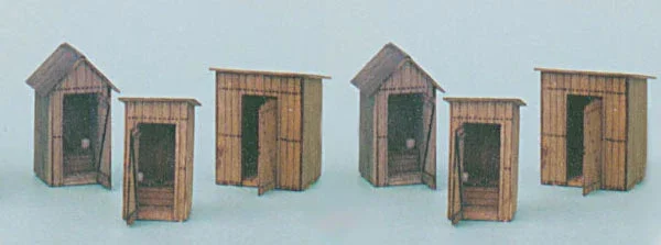 O Scale Banta Modelworks 6 in 1 Outhouse Collection 6021