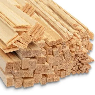 Bud Nosen Balsa Stick 1/4" x 3/4" x 36" (10/pkg) 1078