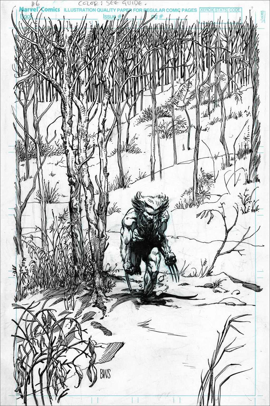 Marvel Comics Presents #77: Weapon X Original Art Variant Poster - Barry Windsor-Smith
