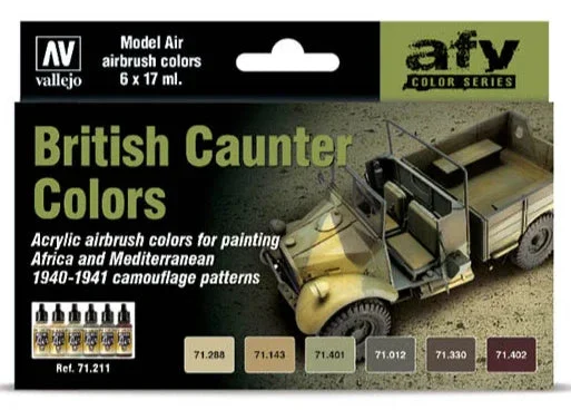 Vallejo 17ml Set of 6 British Caunter Colors - 71211