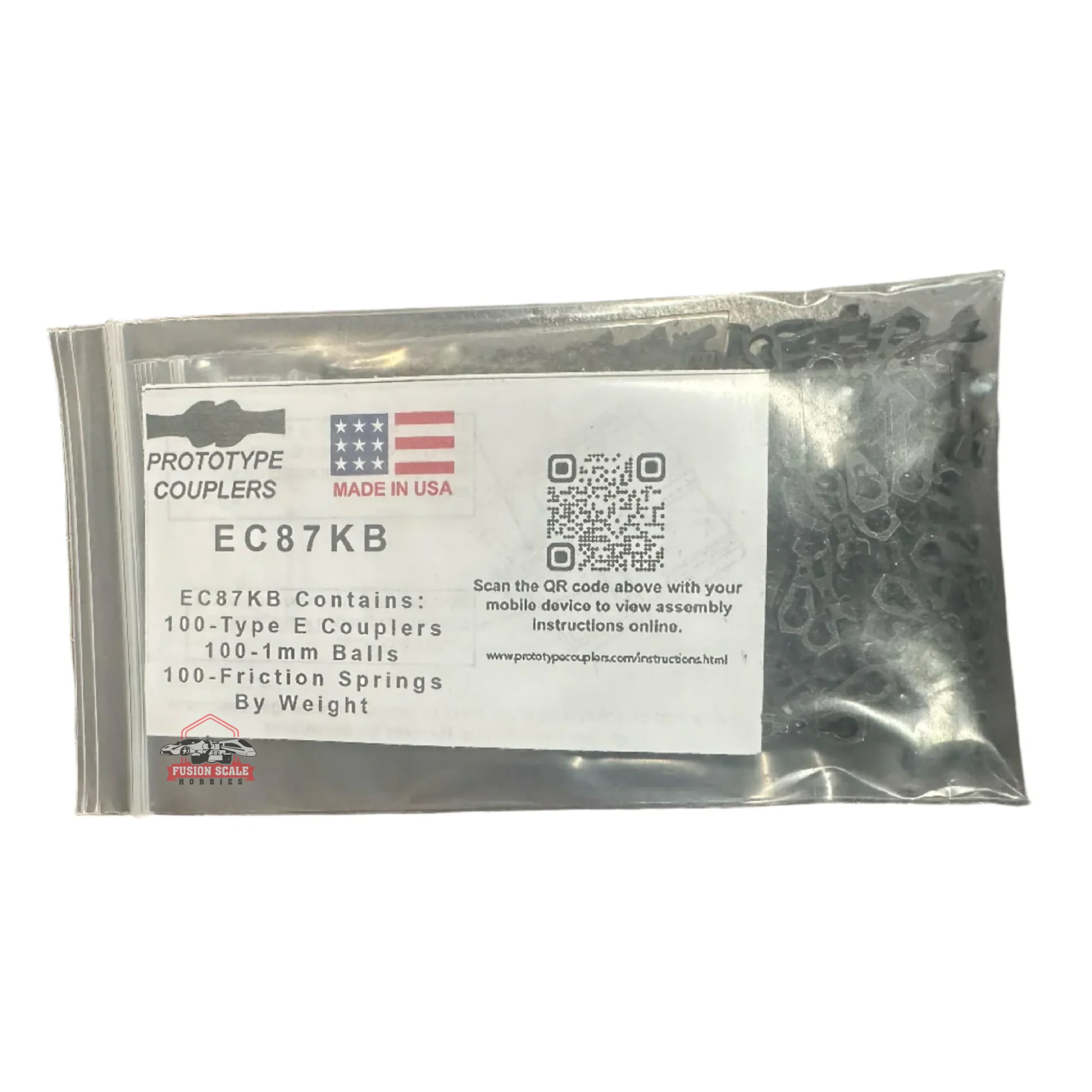 Prototype Couplers HO Scale Die Cast AAR Type E Couplers 100 Pack (Blackened)