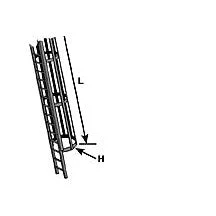 Plastruct 1:32 Polystyrene Ladder with Safety Cage 1" Diam 12" Length (1 per pack)