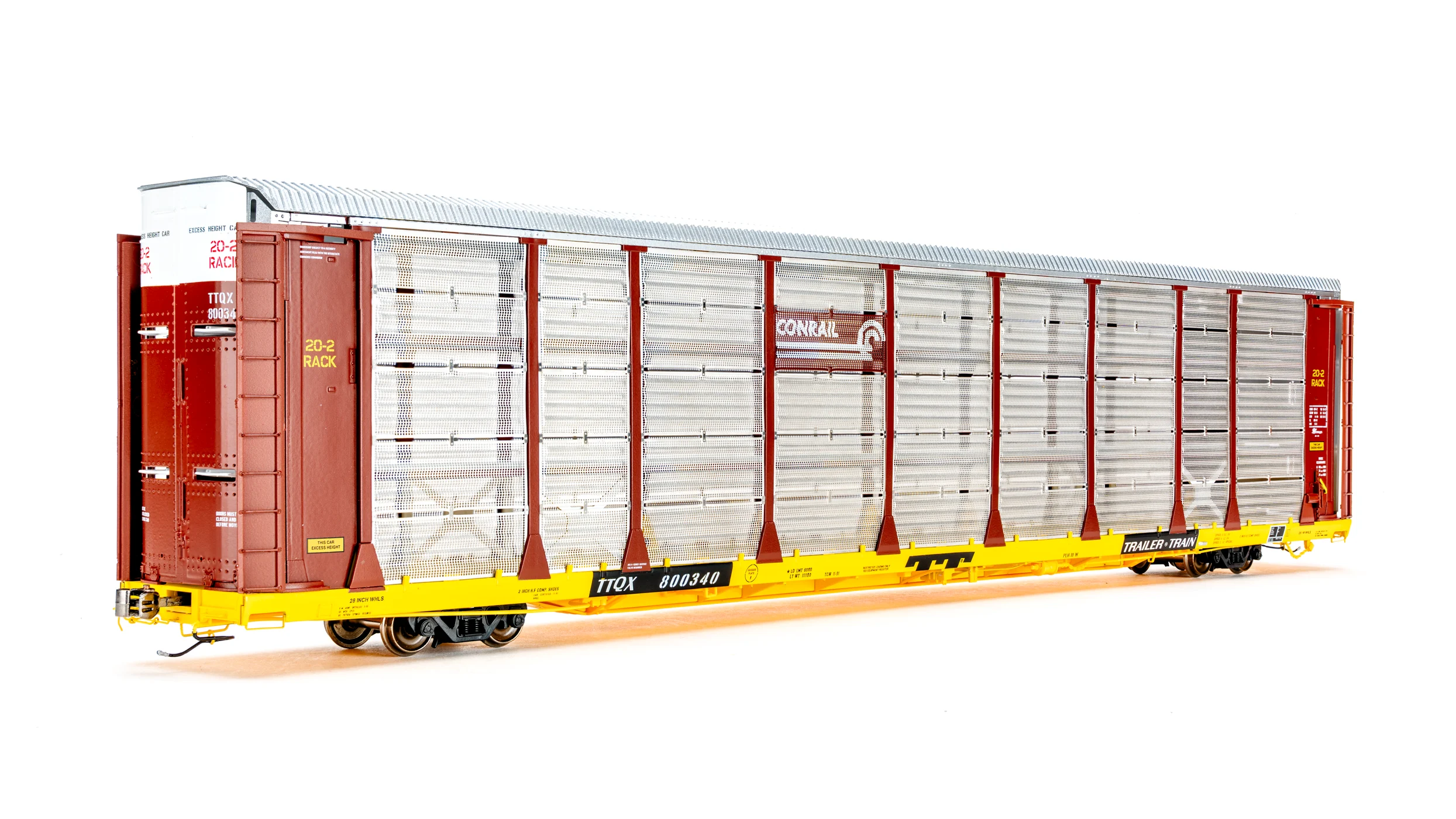 Class One Model Works HO Scale Conrail TTQX 800742 Thrall 20-2 Autorack Type A