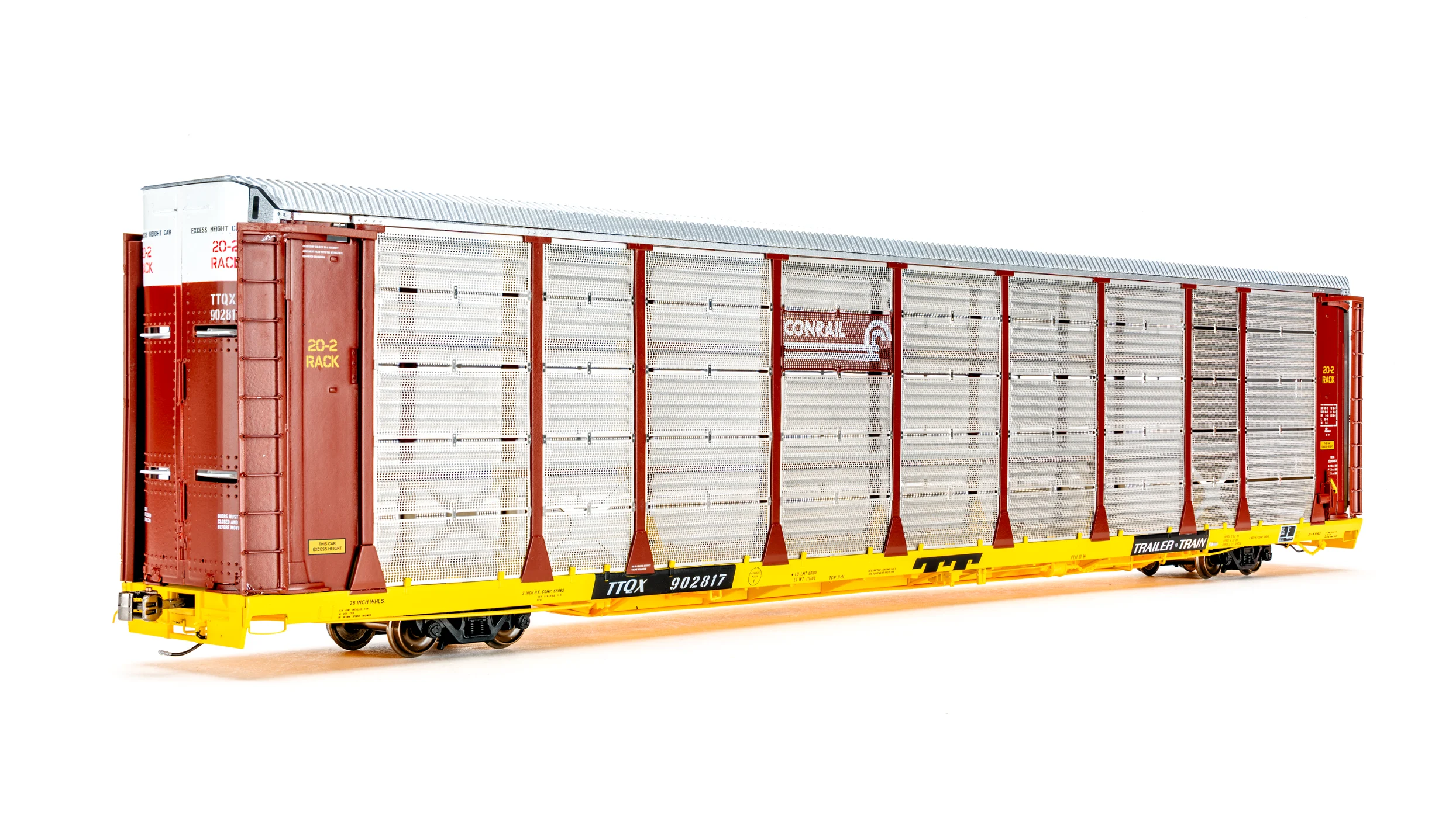 Class One Model Works HO Scale Conrail TTQX 902817 Thrall 20-2 Autorack Type B