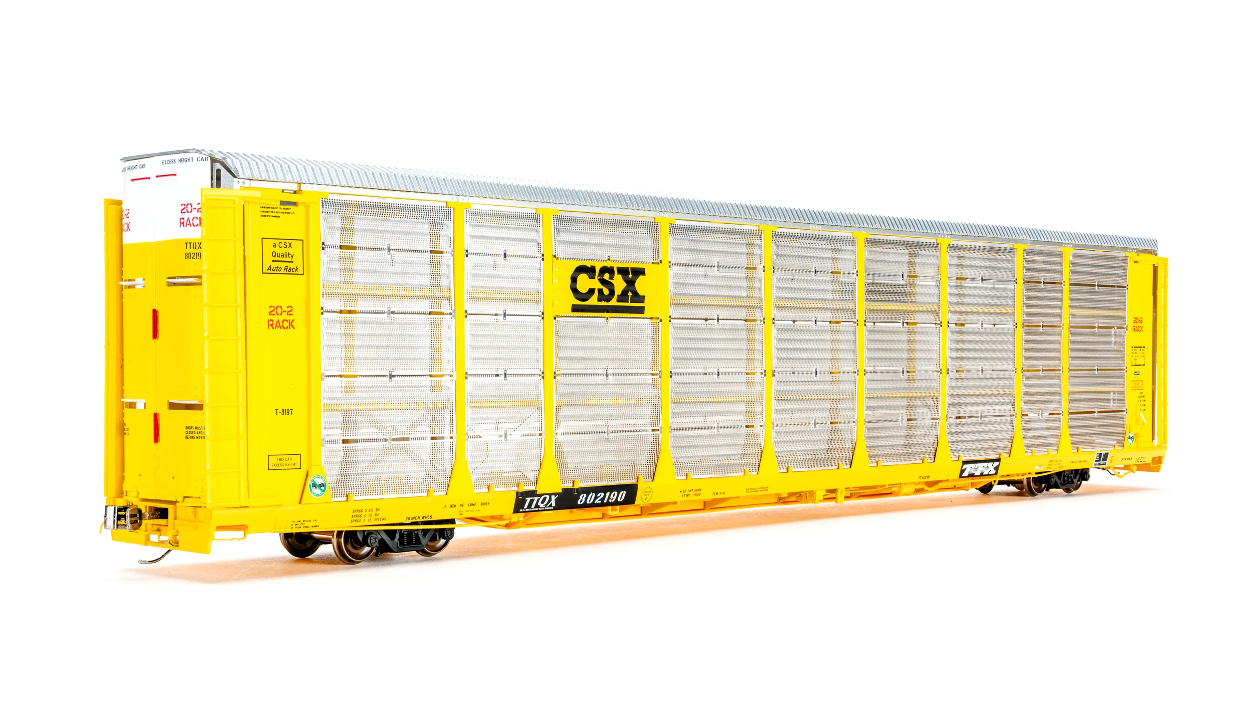Class One Model Works HO Scale CSX TTQX 802621 Thrall 20-2 Autorack Type B
