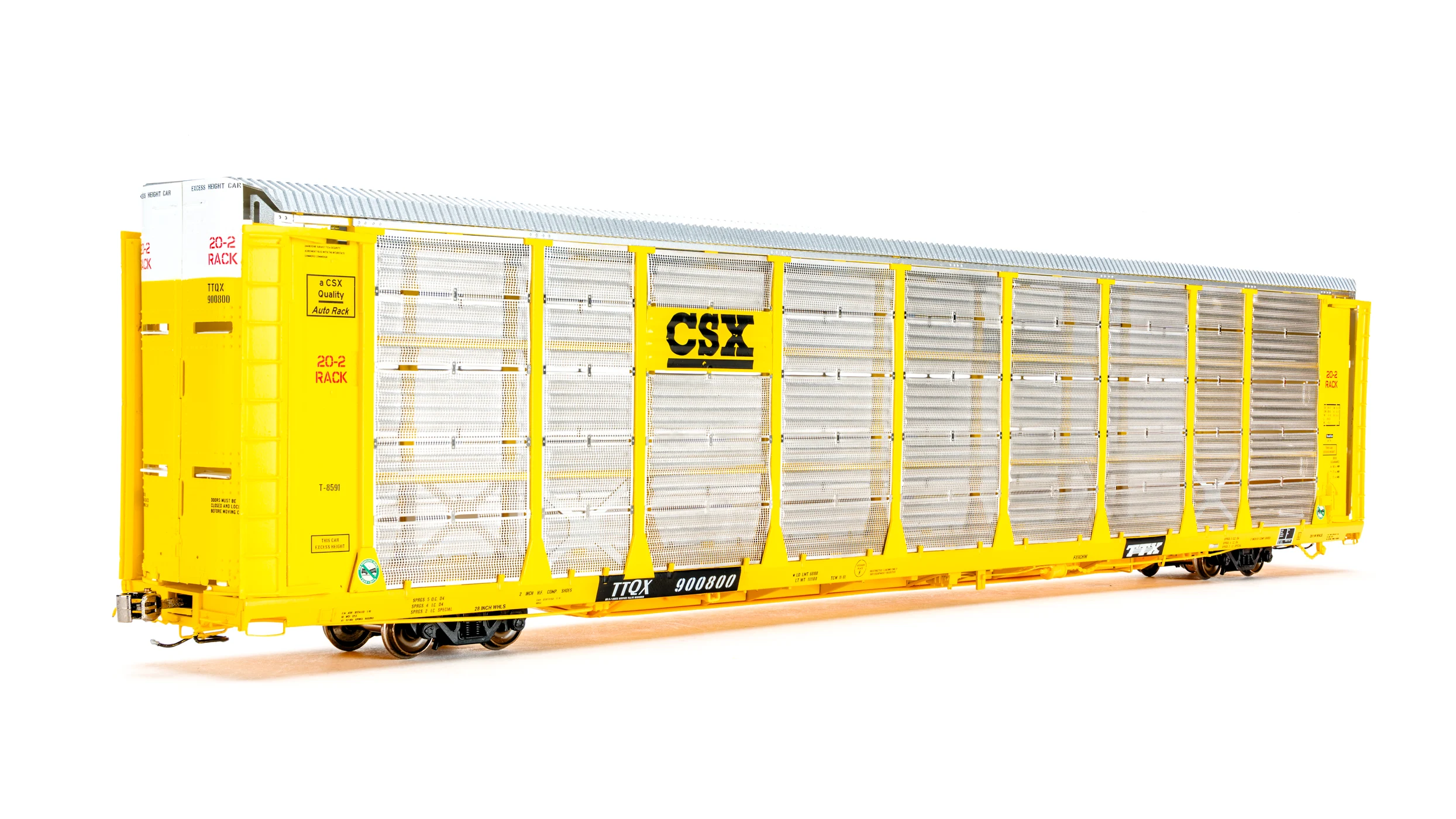 Class One Model Works HO Scale CSX TTQX 907933 Thrall 20-2 Autorack Type A