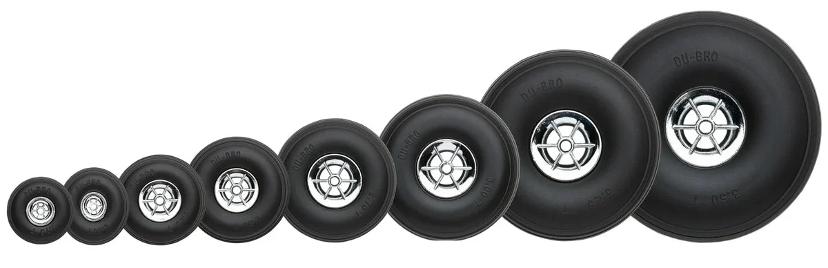 DU-BRO 3.5" Chrome Treaded Wheel - 350TC
