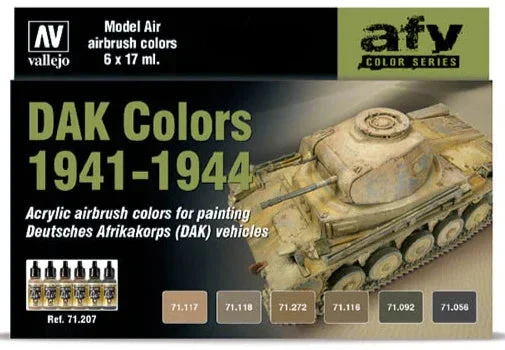 Vallejo 17ml Set of 8 ( 1941-1944) DAK Colors - 71207
