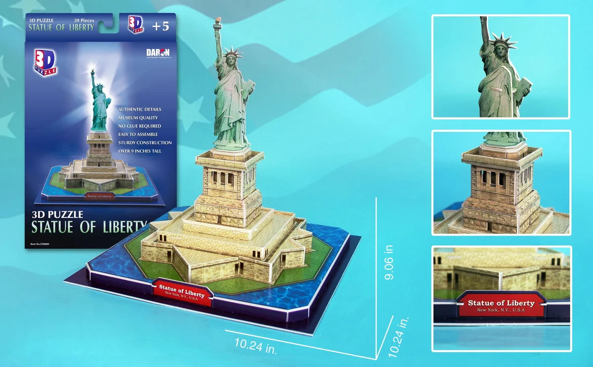 Daron Statue of Liberty 3D Puzzle 39 Pieces 80