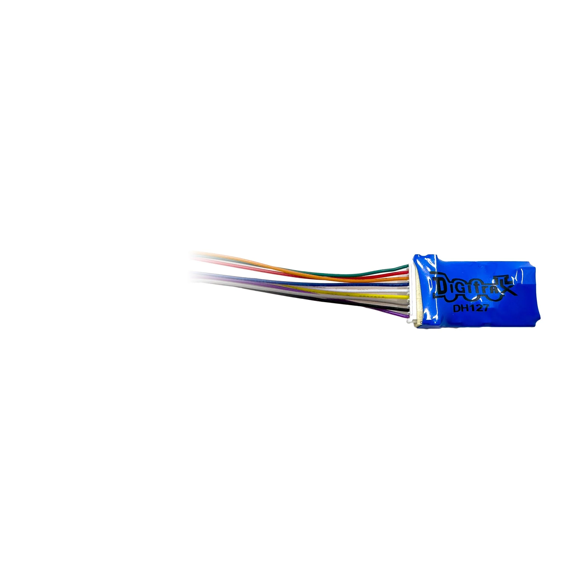 Digitrax DH127D HO Scale Mobile DCC Decoder – 1 A, 2 Function (9-Pin Harness)