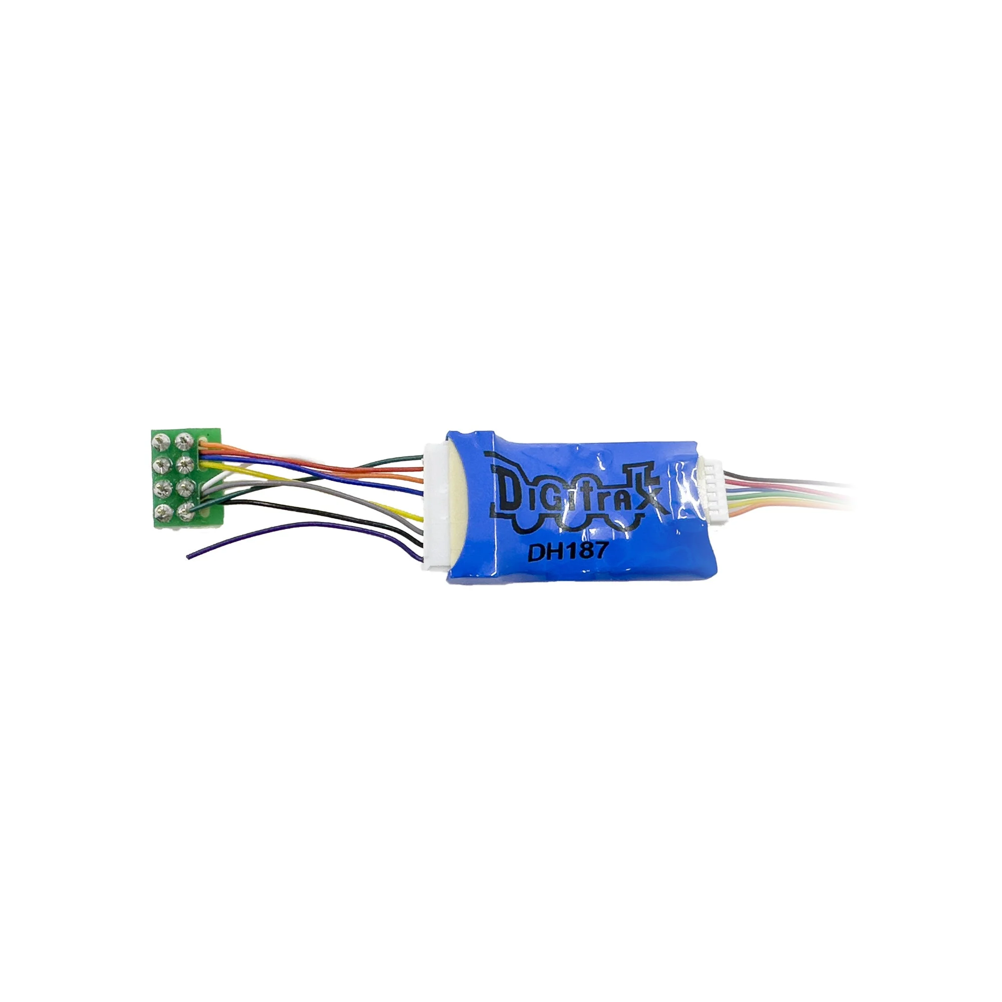Digitrax DH187PS HO/OO Mobile DCC Decoder — 1 A, 8 Function (Pluggable, Sound-Ready)