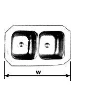 Plastruct Double Kitchen Sink (1 per pack)