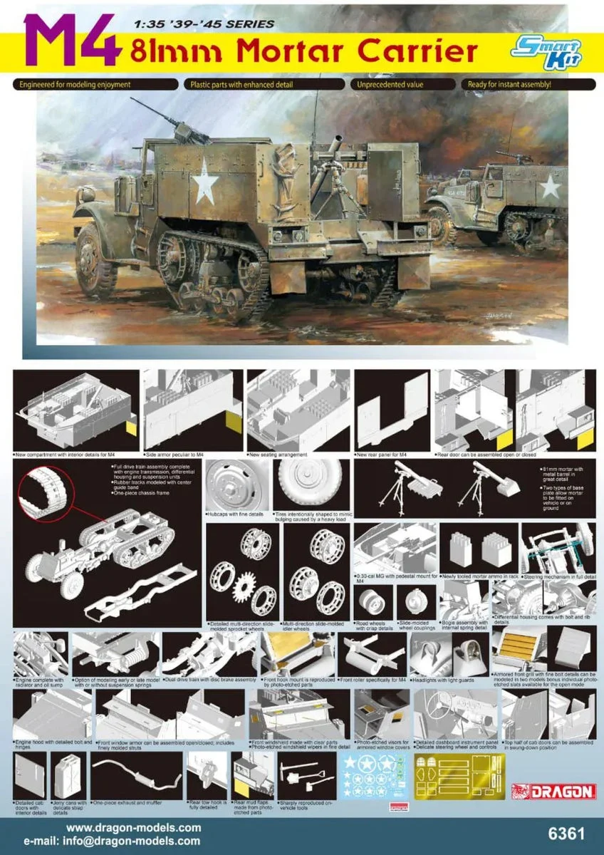 1/35 Dragon Models M4 81mm Mortar Carrier - 6361