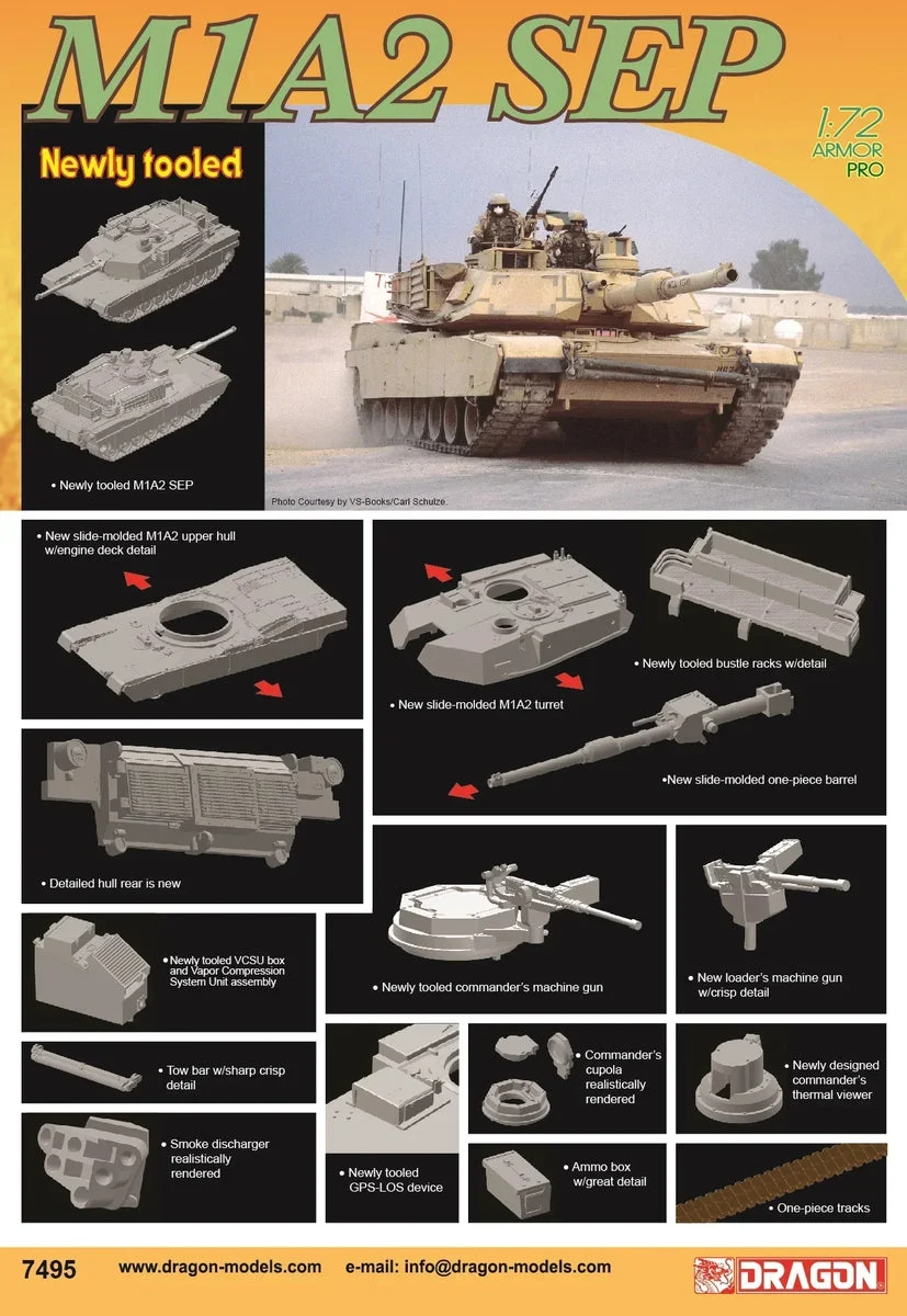 1/72 Dragon Models M1A1 Abrams AIM - 7614
