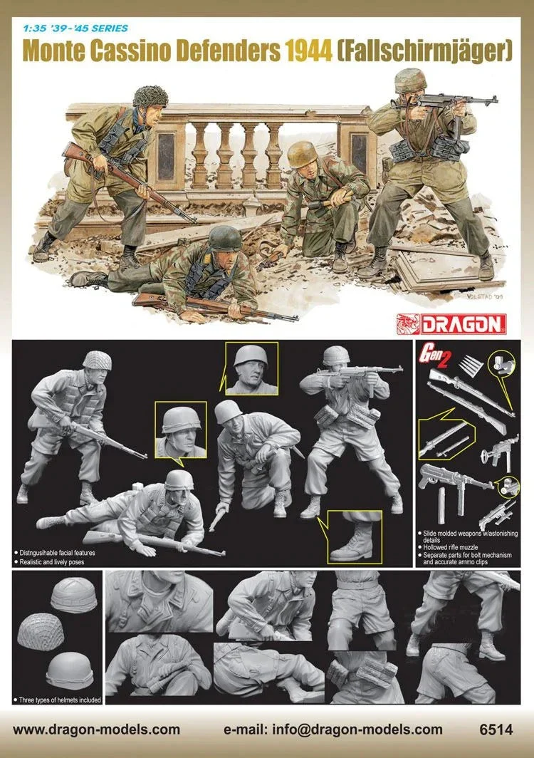 1/35 Dragon Models Monte Cassino Defenders - 6514
