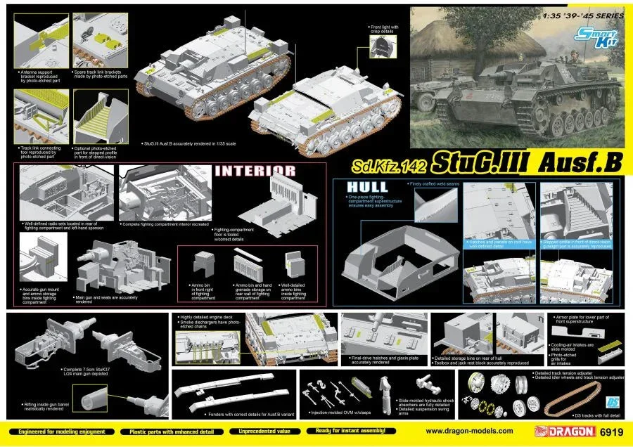 1/35 Dragon Models Stug.III Ausf.B - 6919
