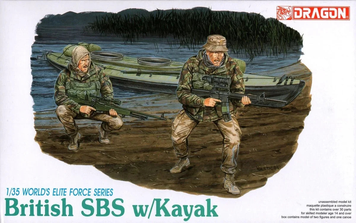 1/35 Dragon Models British SBS w/Kayak - 3023