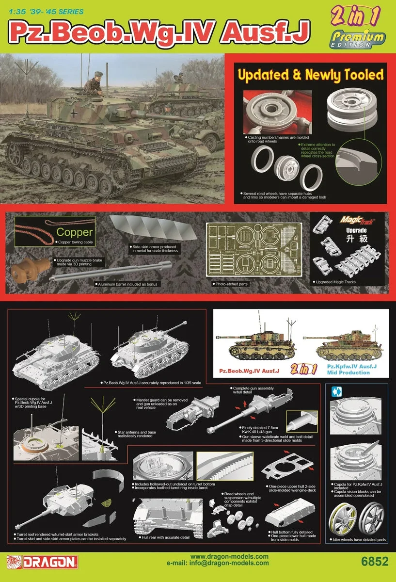 1/35 Dragon Models Pz.Beob.Wg.IV Ausf.J (2 in 1) - 6852