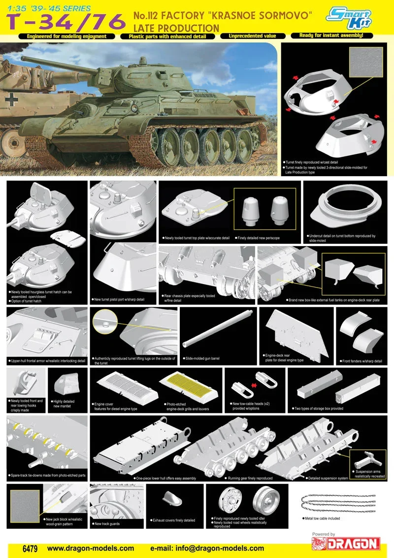 1/35 Dragon Models T-34/76 No.112 Factory - 6479