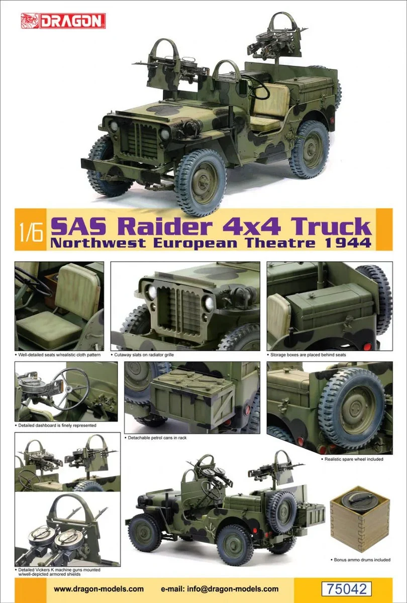 1/6 Dragon Models SAS Raider 4x4 Truck - 75042