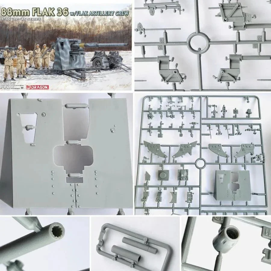 1/35 Dragon Models 88mm Flak 36 w/Flak Artillery Crew-6260