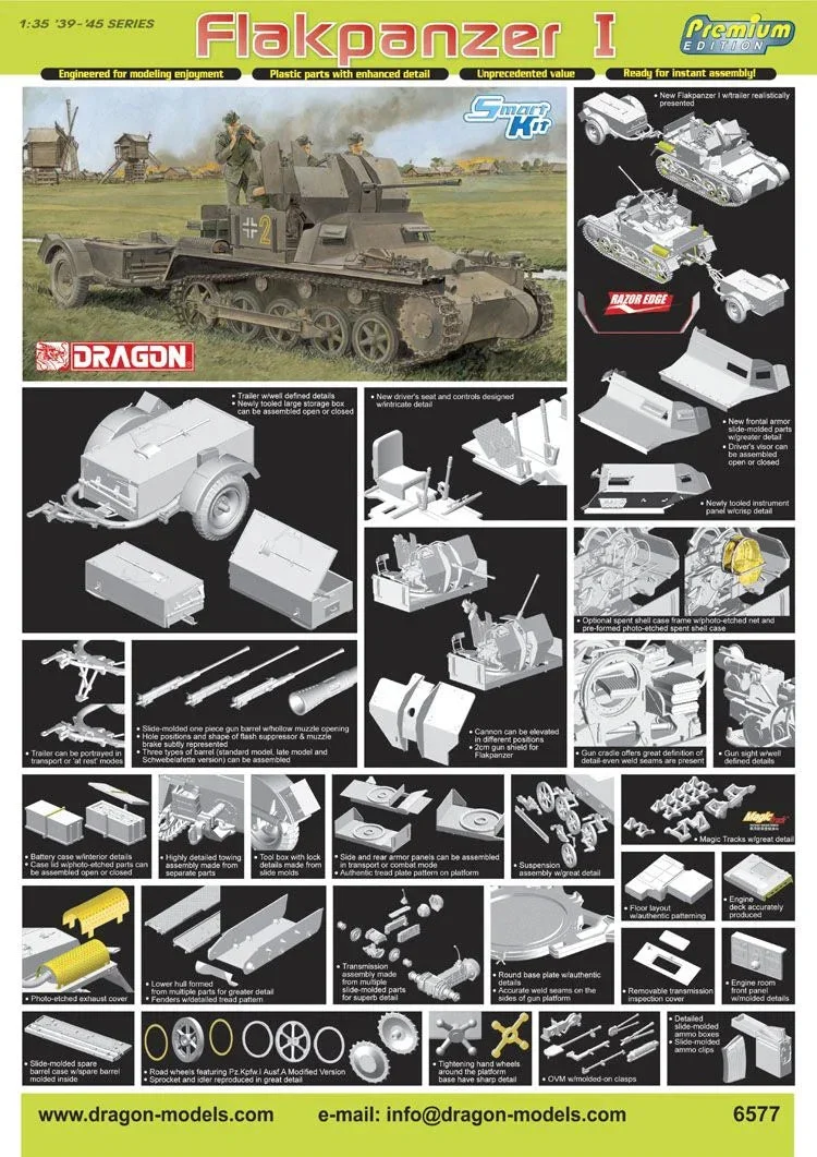 1/35 Dragon Models 2cm Flak 38 Auf Pz.Kpfw.I Ausf.A Flakpanzer I-6577