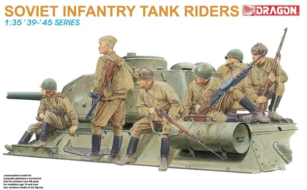 1/35 Dragon Models Soviet Infantry Tank Riders - 6197