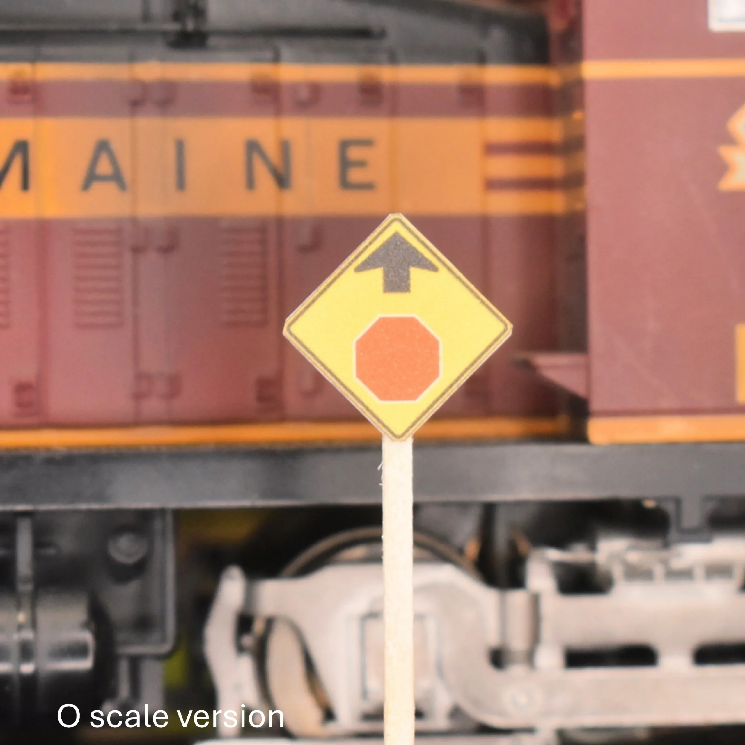 N Scale - Stop Ahead Sign - 2 Pack