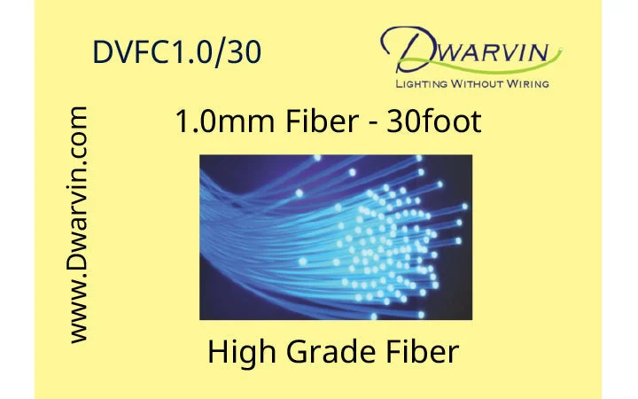 Dwarvin 30ft 1.0mm End Glow Fiber Optic Cable – DWV99017