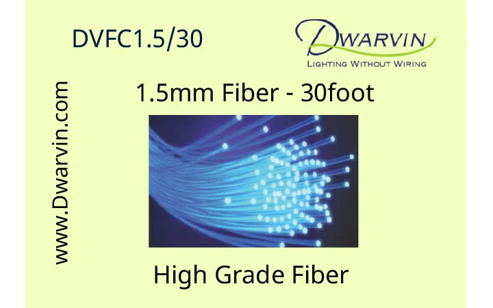 Dwarvin 30ft 1.5mm End Glow Fiber Optic Cable – DWV99074