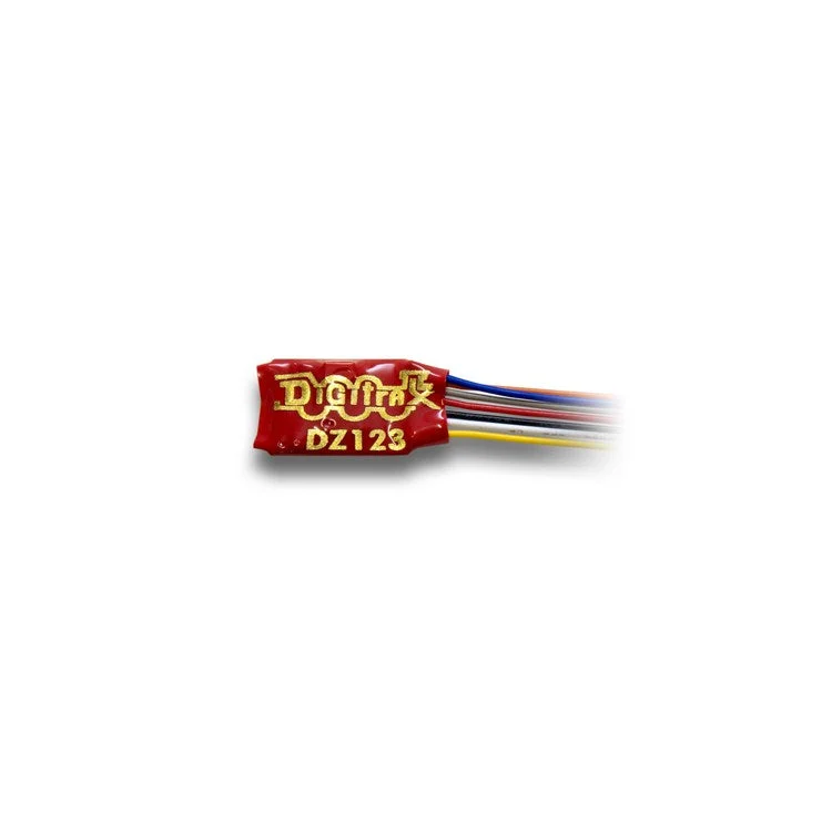 Digitrax DZ123 Z Scale Mobile DCC Decoder — Standard Drop-In Replacement (FX3)