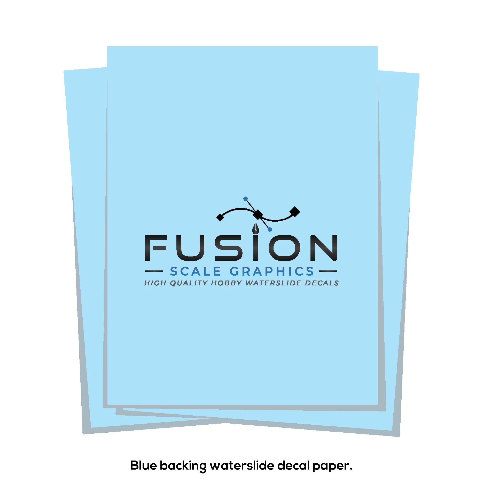 Blue Backing Clear Waterslide Decal Paper – A4 – 100 Sheets (Laser & ALPS) - Fusion Scale Graphics