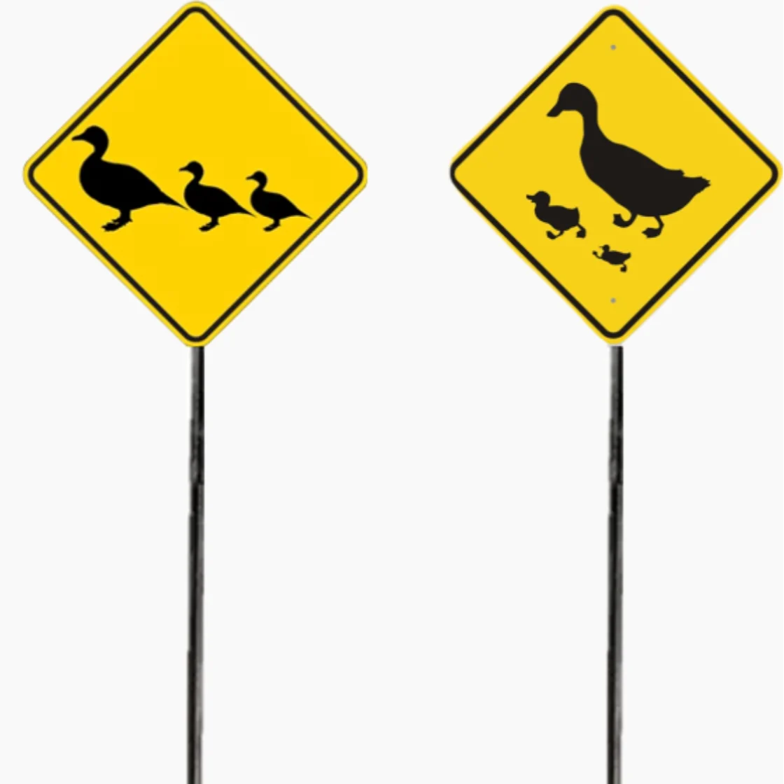 N Scale - Duck Crossing Sign Pack – 2 Pack