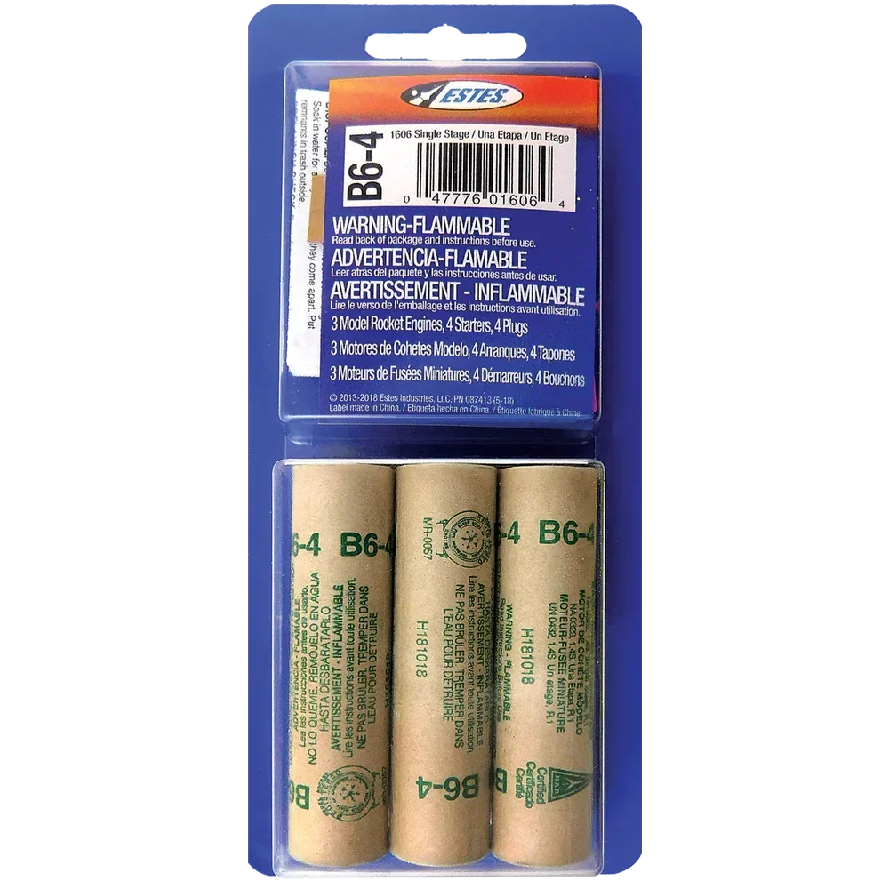 Estes Rockets B6-4 Engines 10021