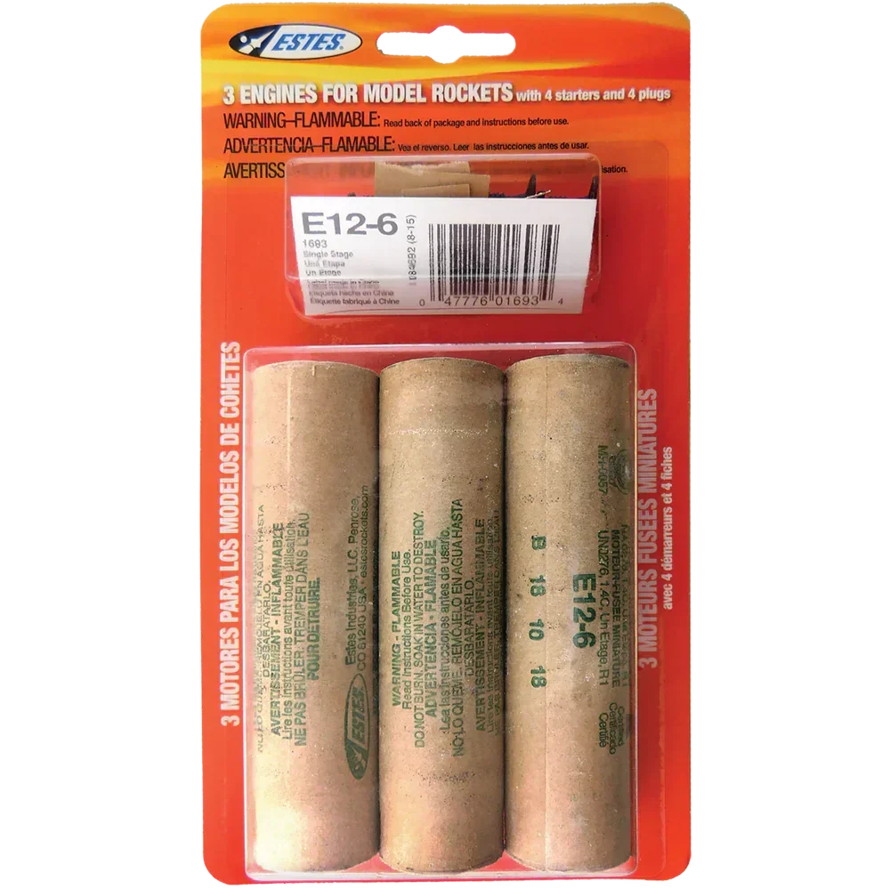 Estes Rockets E12-6 Engines 1693
