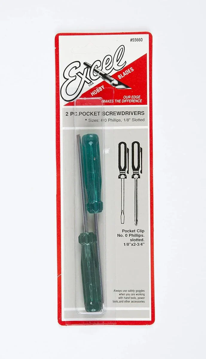 Excel 2pc Philips and Regular Screwdriver Set 55660 - Excel Hobby Tools